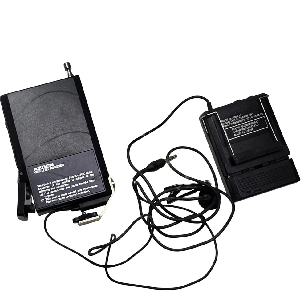 Azden WMS-10 Wireless Microphone System Transmitter Receiver for Video Camera